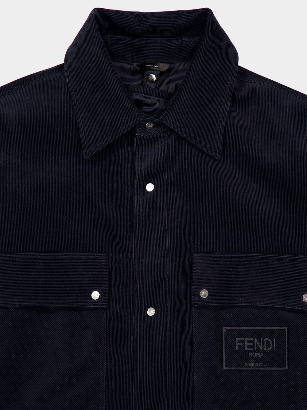 Navy Blue Corduroy Blouson