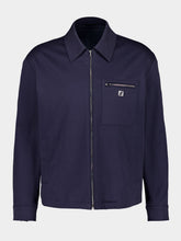 Fendi Dark Blue Gabardine Zip Blouson