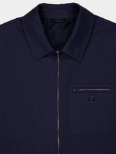 Fendi Dark Blue Gabardine Zip Blouson