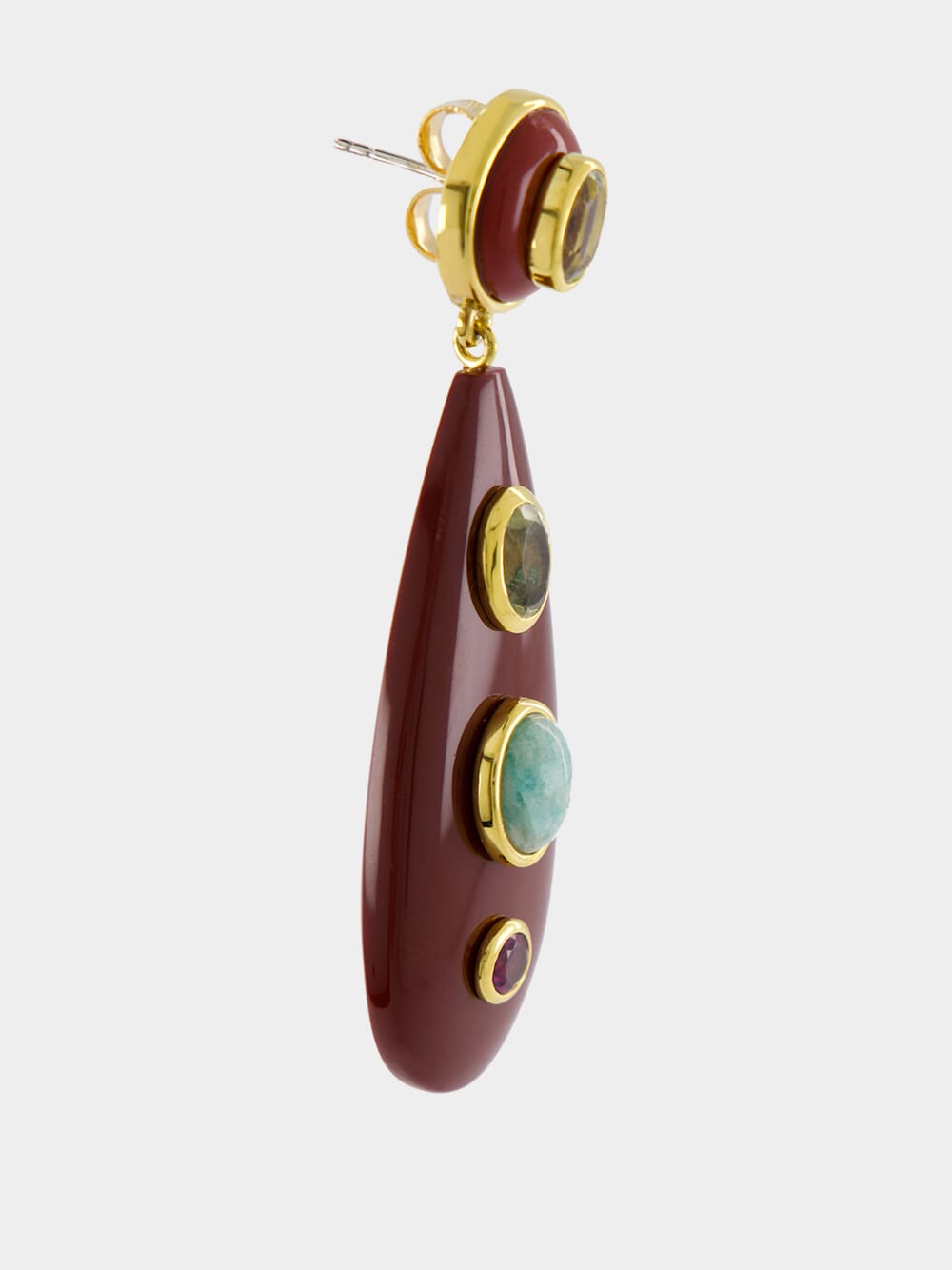 Chestnut Brown Torre Statement Earrings