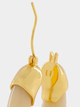 Lizzie Fortunato Organic Gold-Plated Hoops in Dove