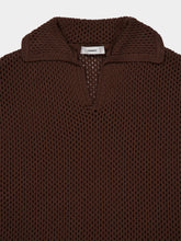Commas Two-Tone Crochet Polo Shirt
