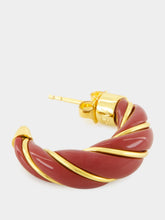 Aurélie Bidermann Burgundy Twisted Diana Earrings