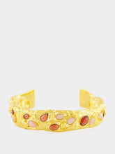 Aurélie Bidermann Gold Atalide Bracelet with Garnet and Opal