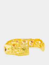 Aurélie Bidermann Gold Atalide Bracelet with Garnet and Opal