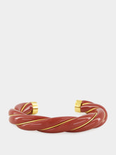 Aurélie Bidermann Burgundy Twisted Diana Bangle