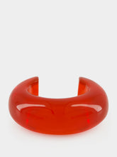 Lizzie Fortunato Cherry Red Arc Resin M/L Cuff Bracelet