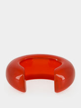 Lizzie Fortunato Cherry Red Arc Resin M/L Cuff Bracelet