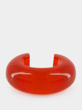 Lizzie Fortunato Cherry Red Arc Resin XS/S Cuff Bracelet