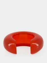 Lizzie Fortunato Cherry Red Arc Resin XS/S Cuff Bracelet
