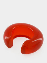 Lizzie Fortunato Cherry Red Arc Resin XS/S Cuff Bracelet
