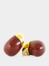 Lizzie Fortunato Aubergine Toro Enamel Teardrop Earrings