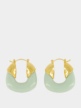 Lizzie Fortunato Seafoam Green Organic Resin Hoop Earrings