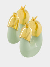 Lizzie Fortunato Seafoam Green Organic Resin Hoop Earrings