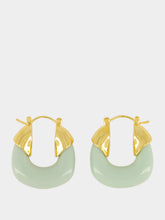 Lizzie Fortunato Seafoam Mini Organic Resin Hoop Earrings