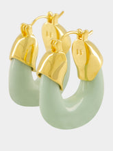 Lizzie Fortunato Seafoam Mini Organic Resin Hoop Earrings