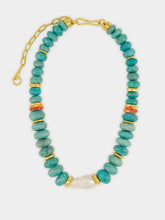 Lizzie Fortunato Provence Garden Wave Amazonite Necklace