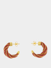 Aurélie Bidermann Diana Brown Gold Hoop Earrings