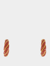 Aurélie Bidermann Diana Brown Gold Hoop Earrings