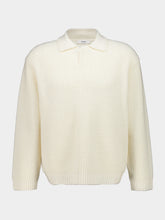 Commas Off-White Wool Cashmere Collared Sweater
