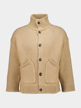 Commas Camel Fisherman Rib Wool Cardigan