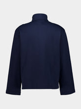 Commas Midnight Navy Jersey Quarter Zip Sweater