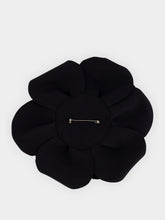 Paula Black Handmade Flower Brooch