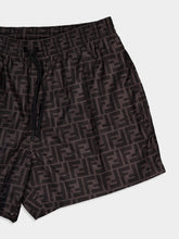 Fendi Black FF Monogram Swim Shorts