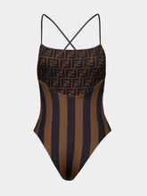 Fendi Brown Lycra® Reversible Swimsuit