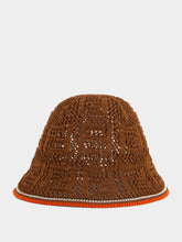 Fendi Brown Croche Cloche Hat