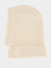 Fendi Beige Ribbed-Knit Balaclava