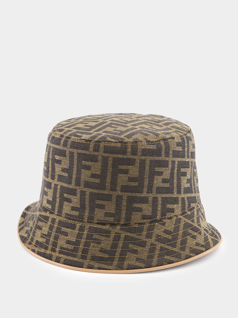 Brown FF Jacquard Bucket Hat