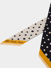 Fendi Black and White Falena Dots Silk Wrappy