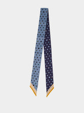 Fendi Blue Falena Dots Silk Wrappy Scarf