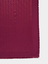 Fendi FF Shawl in Burgundy Silk and Wool