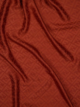 Fendi Sienna Brown FF Jacquard Silk and Wool Shawl