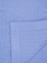 Fendi Violet Blue Silk and Wool Shawl