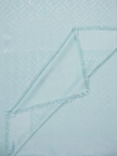 Fendi Light Blue Silk and Wool FF Shawl