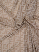 Fendi Beige FF Jacquard Wool Scarf