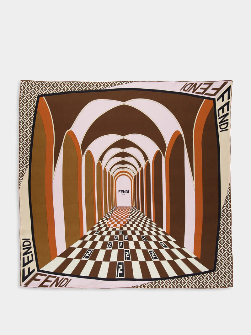 Fendi Silk Twill Arch Foulard