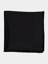 Fendi Black FF Wool Silk Cashmere Shawl