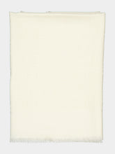 Fendi White FF Wool Silk Cashmere Shawl