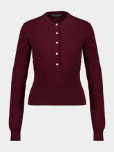 Dolce & Gabbana Bordeaux Cashmere Serafino Pullover