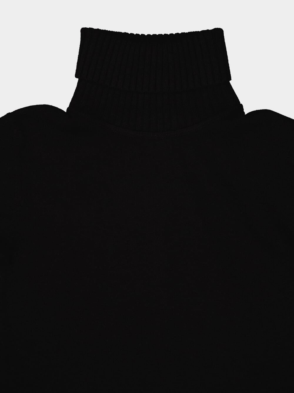 Black Cashmere Turtleneck Sweater