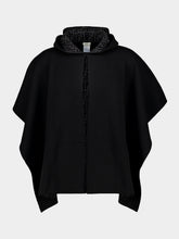 Fendi Black and Grey FF Zucca Cashmere Poncho