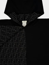 Fendi Black and Grey FF Zucca Cashmere Poncho