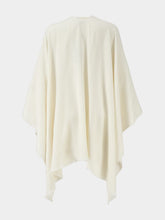 Fendi Ivory FF Wool Silk Poncho