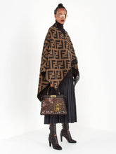 Fendi Brown and Black FF Reversible Poncho