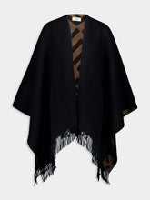 Fendi Brown and Black FF Reversible Poncho