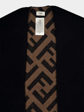 Fendi Brown and Black FF Reversible Poncho